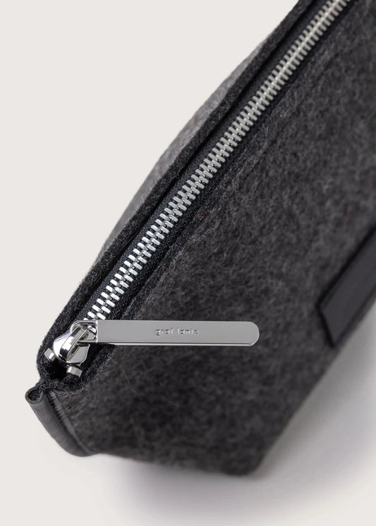 Hana Merino Wool Pouch Charcoal