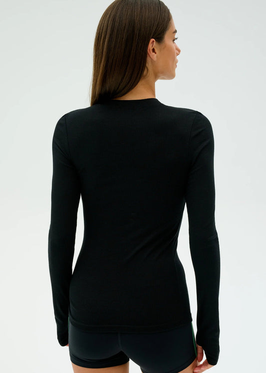 Louise Ribbed Long Sleeve Crop
