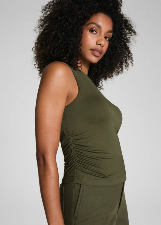 Sleek Jersey Ruched Tank