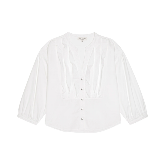 White blouse on a white background