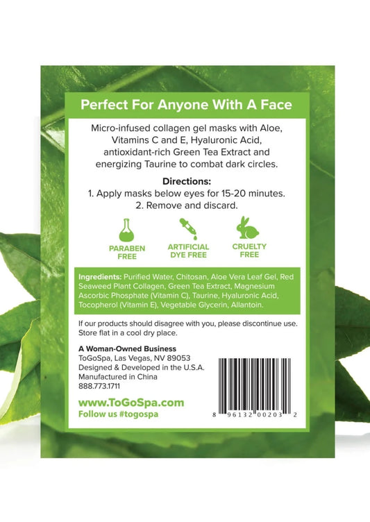 ToGoSpa Green Tea Eyes Mask