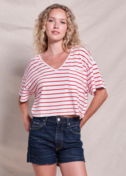 V Neck Pocket Tee