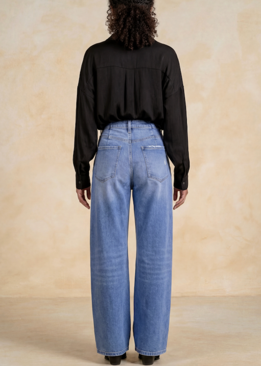 High Rise Barrel Jeans