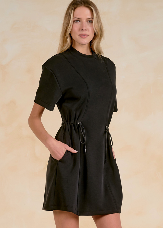 Short Sleeve Crew Neck Dress