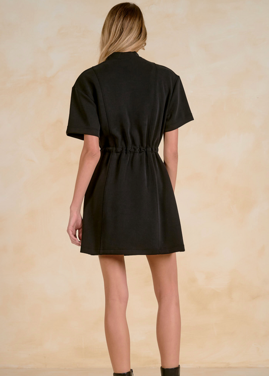 Short Sleeve Crew Neck Dress