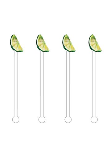LIME WEDGE ACRYLIC STIR STICKS
