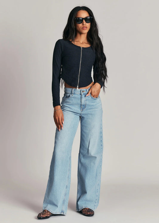 Stretch Zip Up Cardigan