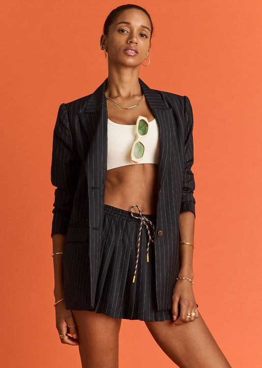 Wool Cadiz Pleated Skirt