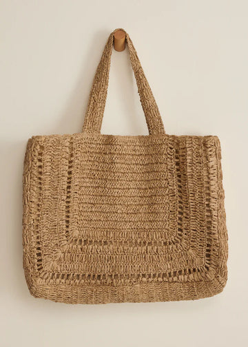 Hideaway Raffia Tote