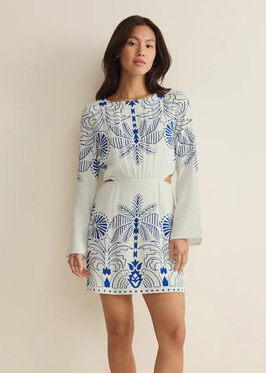 Tahina Palm Mini Dress