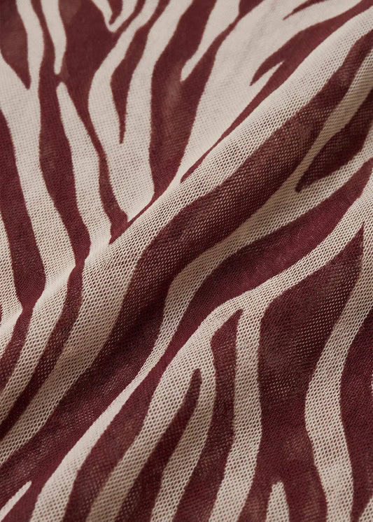 Sevilla Zebra Mesh Midi Dress