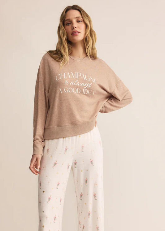 Champagne Long Sleeve Top