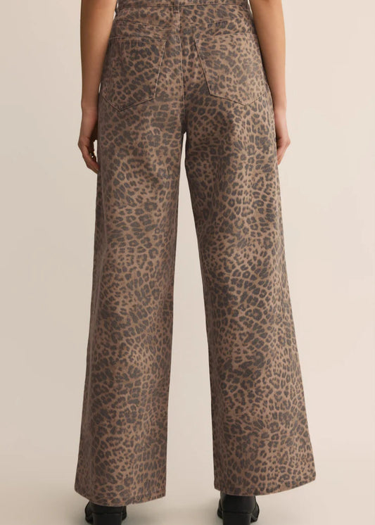 Leopard Denim Pant