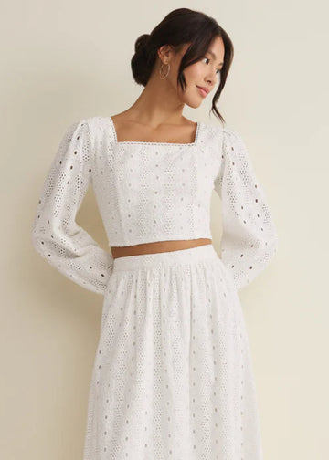 Bria Eyelet Top