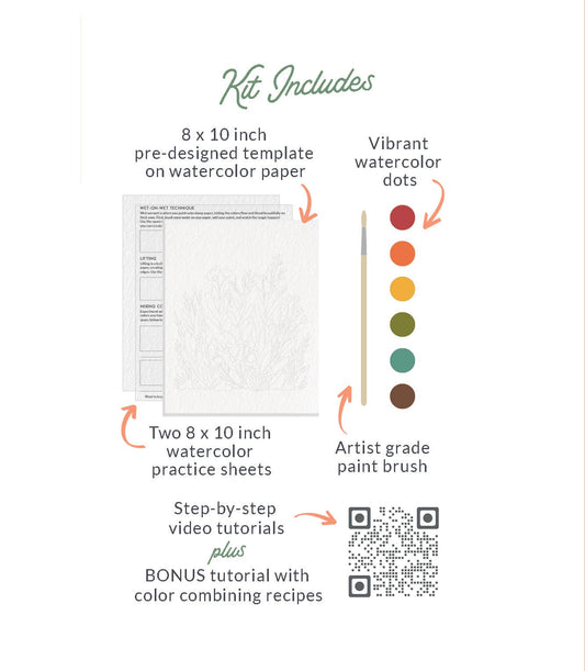 All-In-One Beginner Watercolor Kit - Desert Landscape