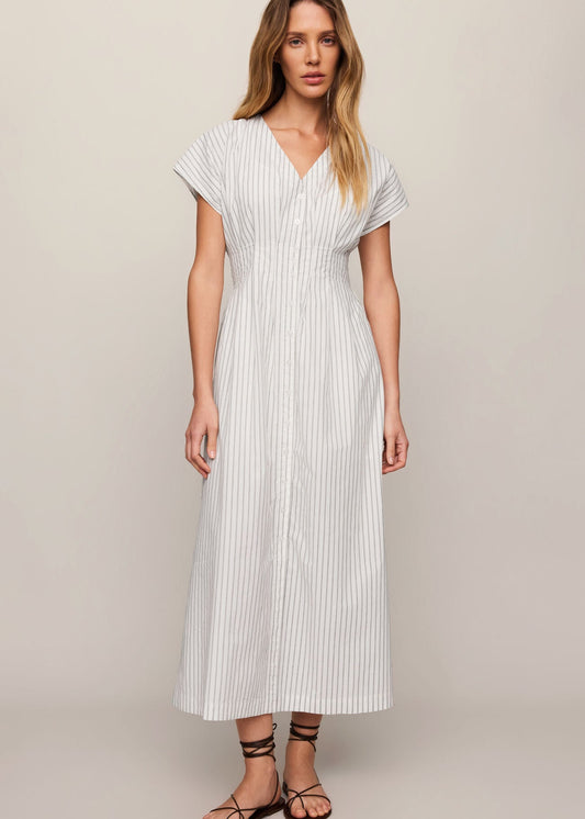 Sanna Striped Midi Dress