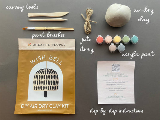 DIY Air Dry Clay Kit- Make Your Own Wish Bell