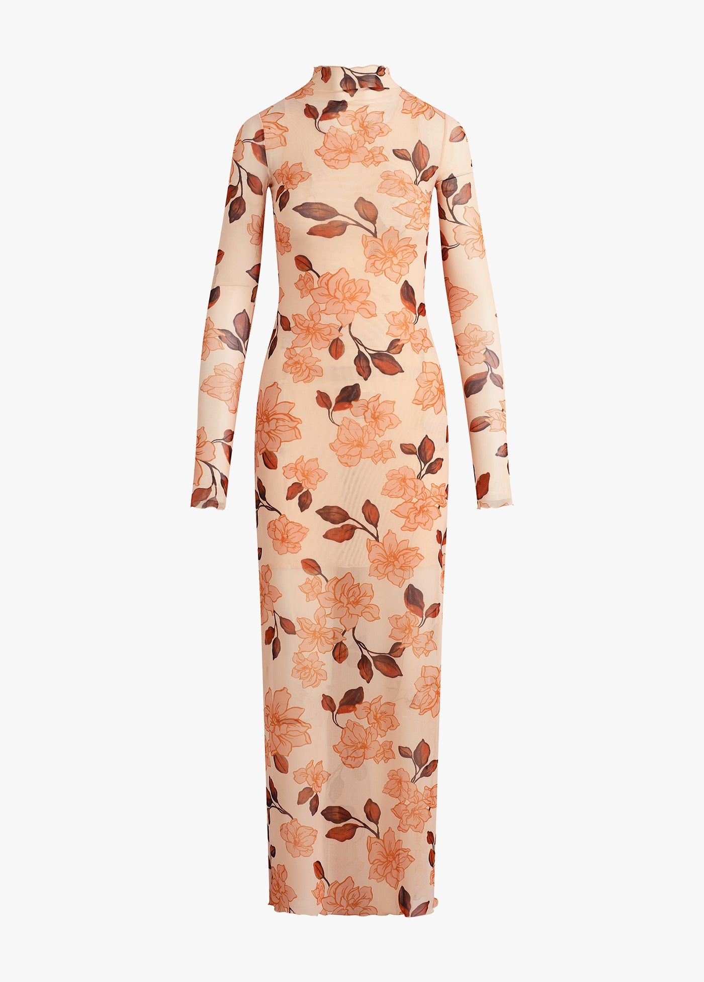 Floral patterned dress on a white background