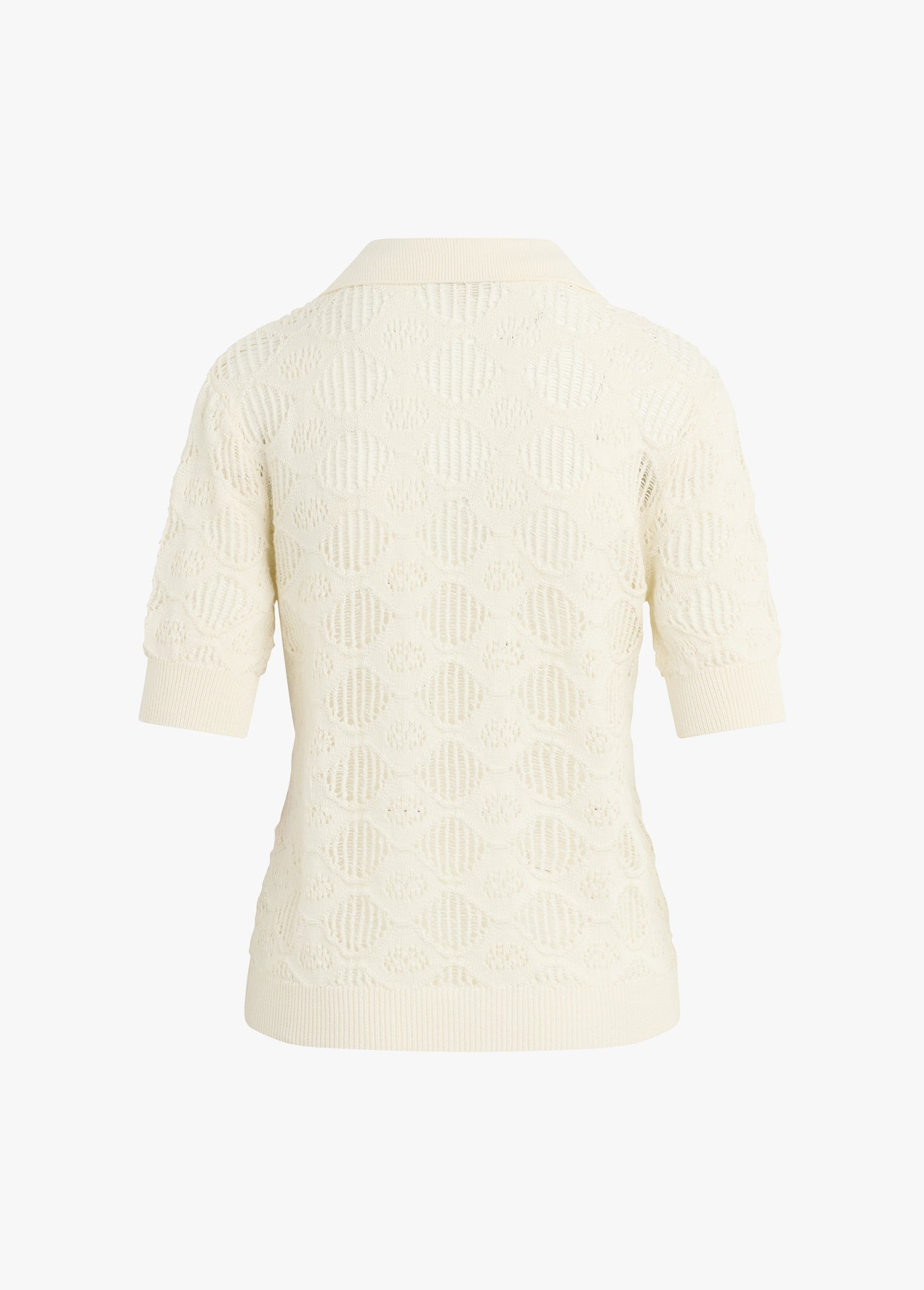 Cream-colored textured top on a white background